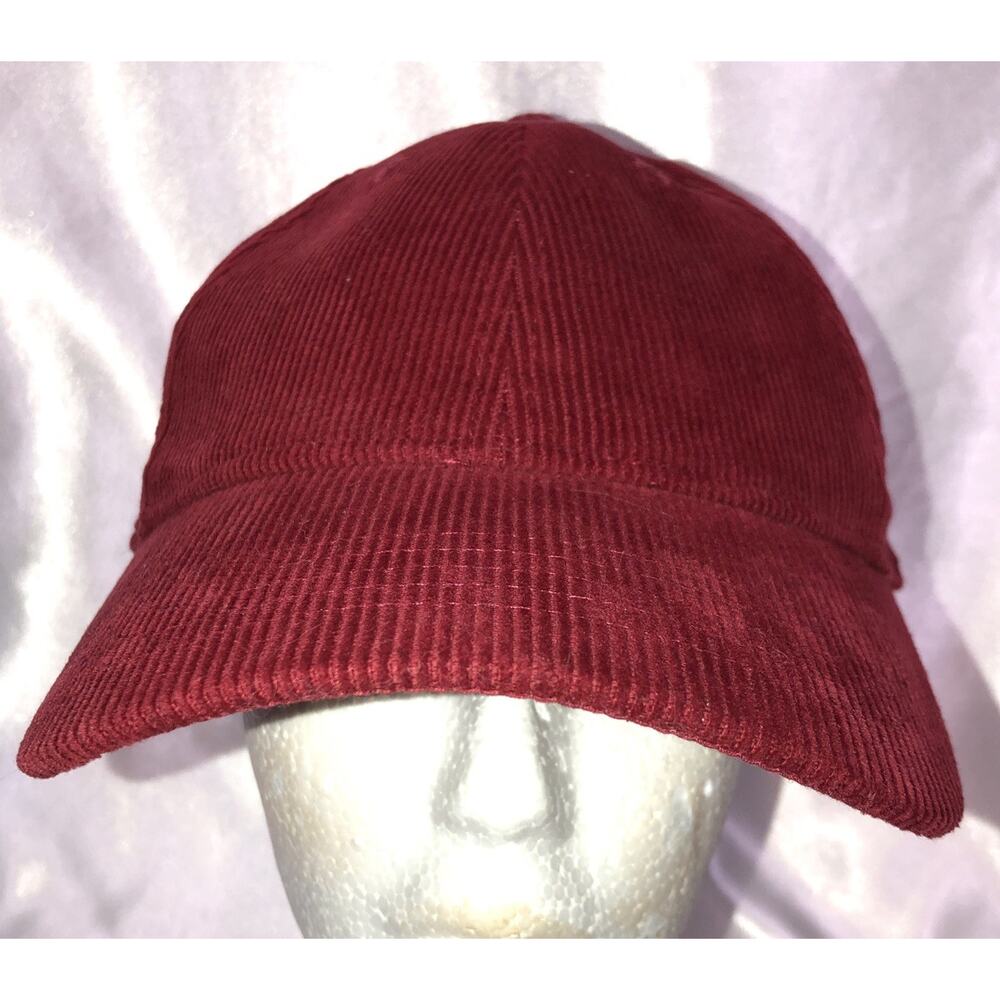 Hat Baseball Corduroy Dad Cap Time and Tru Adjustable Red Unisex New